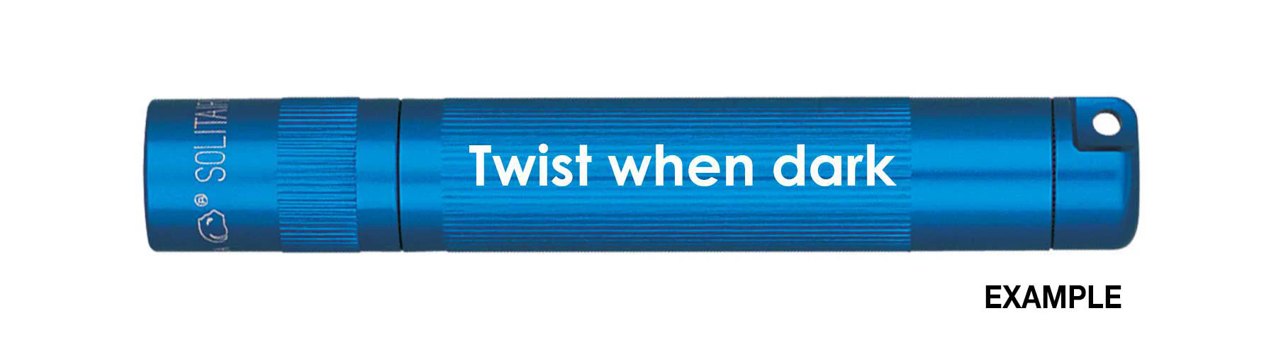 Solitaire LED Key Chain Flashlight - Blue - Custom Engraving - Image 4