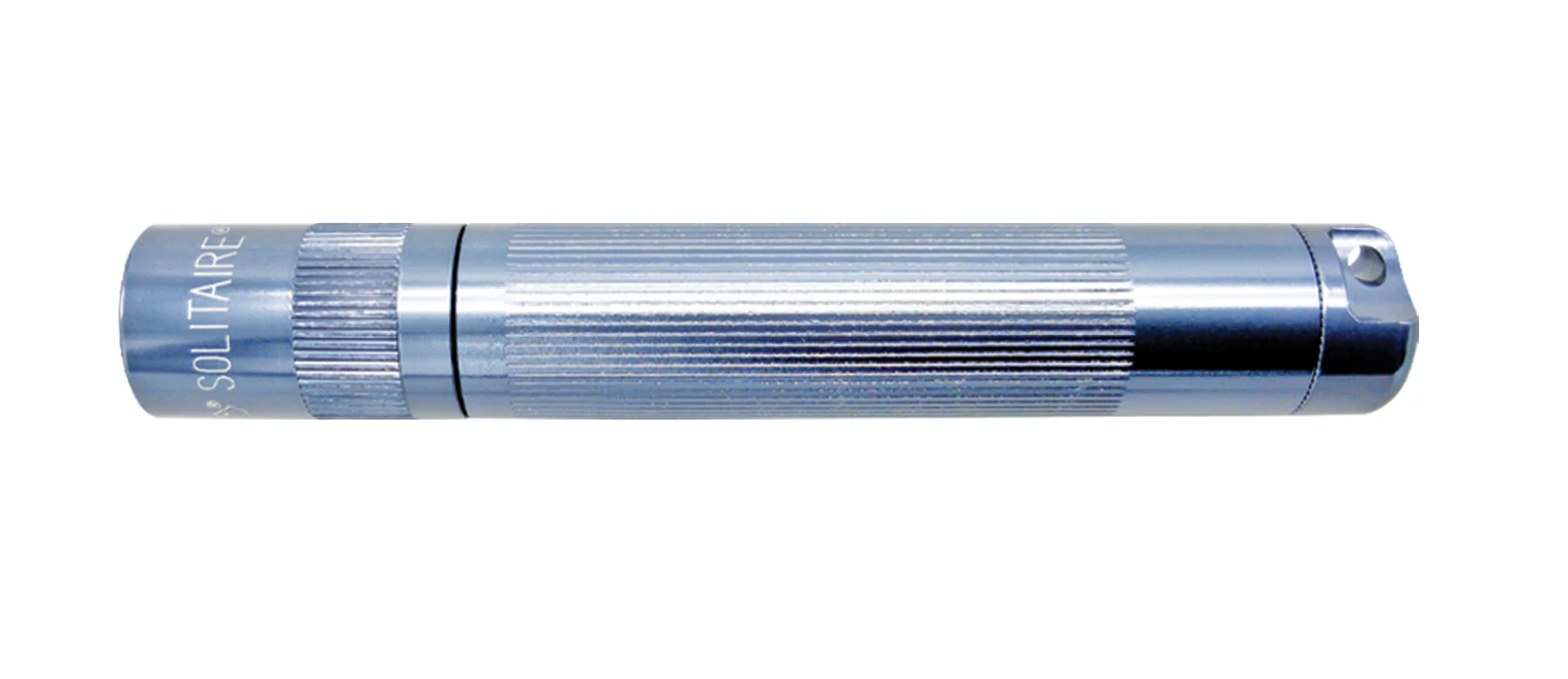 Solitaire LED Key Chain Flashlight - Gray - Custom Engraving - Image 3