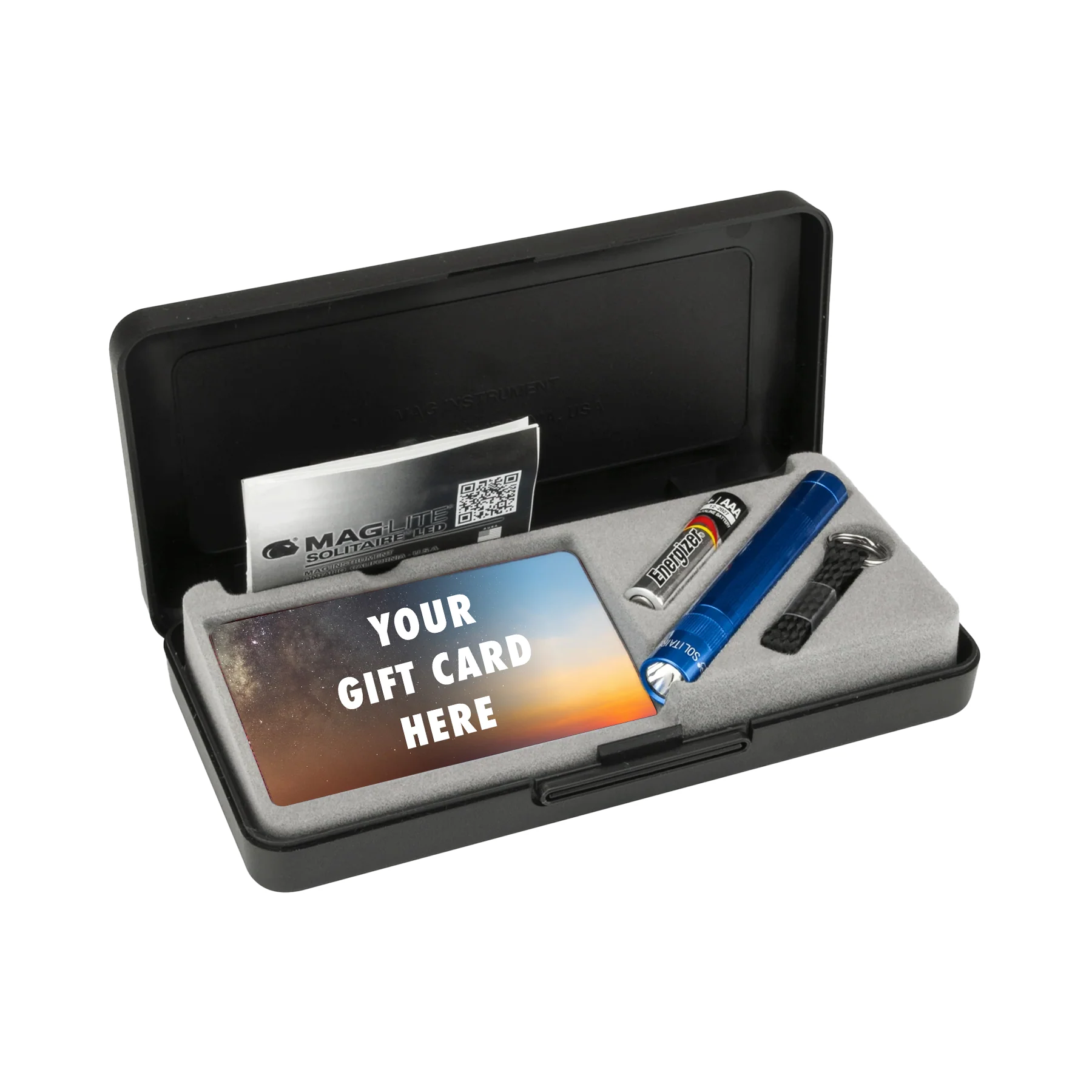 Solitaire LED Key Chain Flashlight with Gift Card Gift Box - Image 5